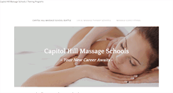 Desktop Screenshot of capitolhillmassageschool.com